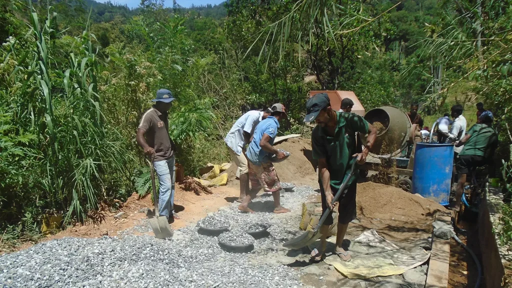Road development project Ihalagalagama